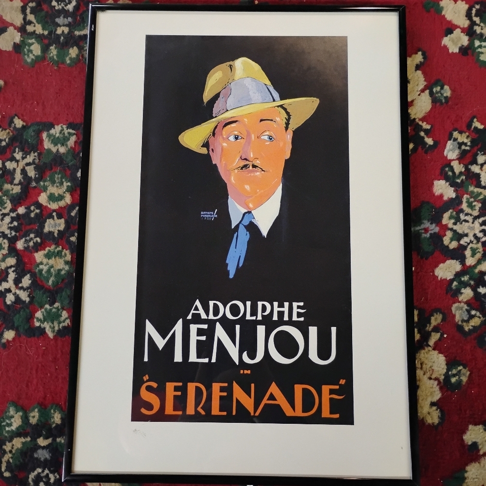 Framed Vintage Movie Poster Adolphe Menjou "Serenade" 1927 Silent Film